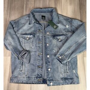 New Wild Fable - Target - Blue Denim Trucker Jacket Women's M Medium NWT
